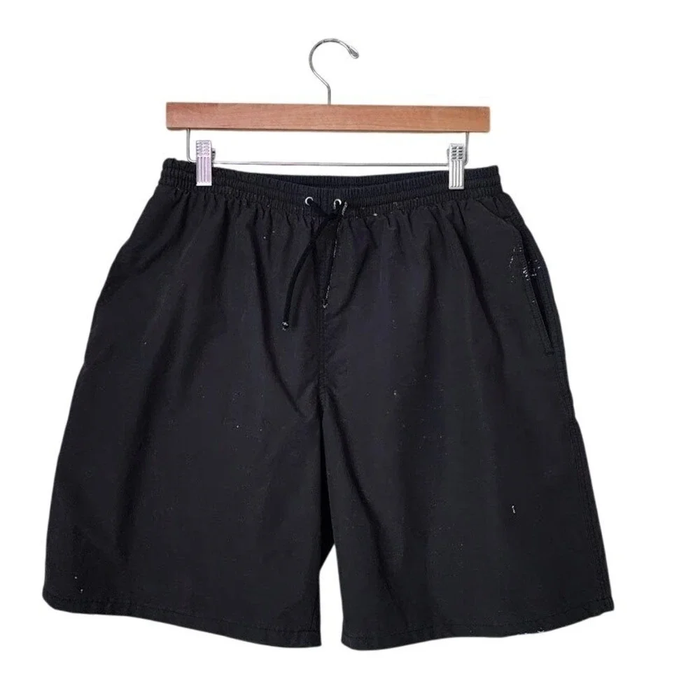 VERSACE Intensive Vintage 90s Swim Trunks Black Resortwear Minimalist‎ XL